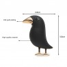 Broche elegante com corvo preto