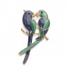 papagaios duplos - broche elegante