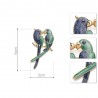 papagaios duplos - broche elegante