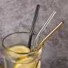 Reutilizável - palhas de beber de aço inoxidável - conjunto com saco