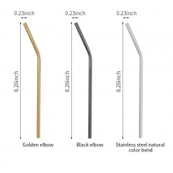 Reusable - stainless steel drinking straws - set with bagBar supply