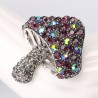 Cogumelo com cristais coloridos - broche