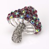 Cogumelo com cristais coloridos - broche