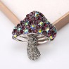 Cogumelo com cristais coloridos - broche