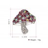 Cogumelo com cristais coloridos - broche