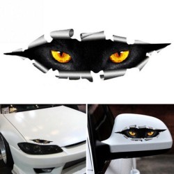 3D olhos de gato espreitando - adesivo de carro de vinil - impermeável