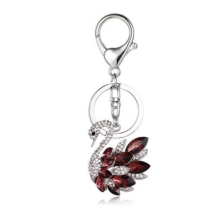 Crystal swan - keychainKeyrings