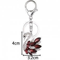 Crystal swan - keychainKeyrings