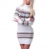 Inverno camisola longa - mini vestido com decote