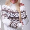 Inverno camisola longa - mini vestido com decote