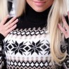 Inverno camisola longa - mini vestido com decote
