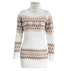 Winter long sweater - mini dress with turtleneckDresses