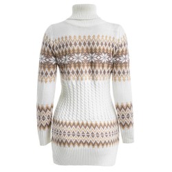 Winter long sweater - mini dress with turtleneckDresses