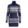 Winter long sweater - mini dress with turtleneckDresses