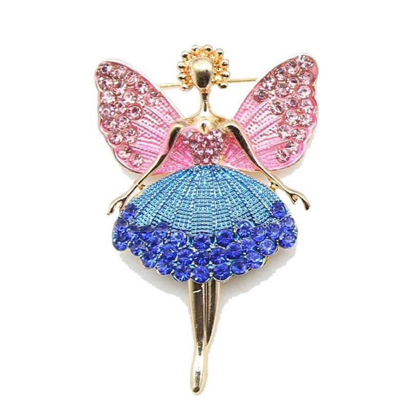 Crystal flying angel - broochBrooches