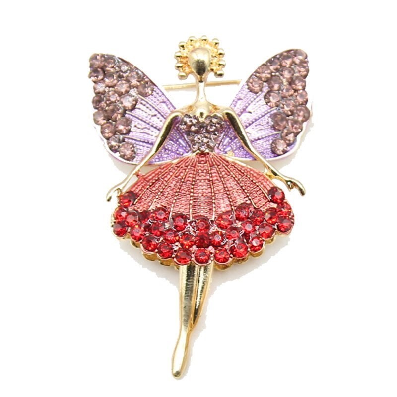 Crystal flying angel - broochBrooches