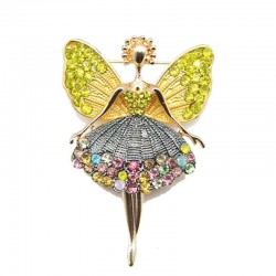 Crystal flying angel - broochBrooches