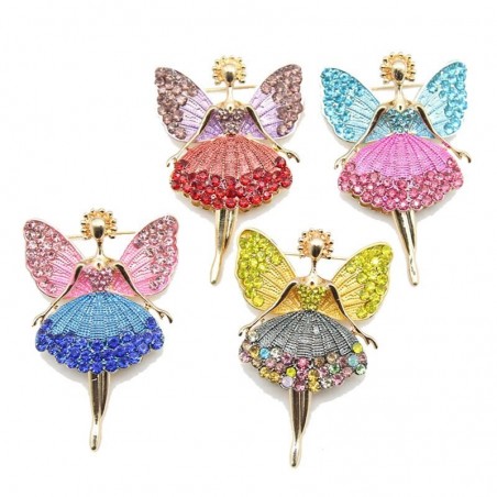 Crystal flying angel - broochBrooches