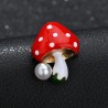 Cogumelo com pérola - broche elegante