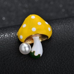 Mushroom with pearl - elegant broochBrooches