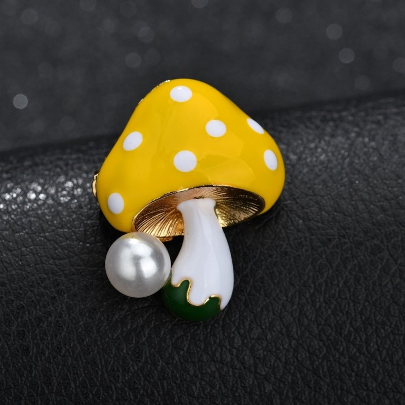 Mushroom with pearl - elegant broochBrooches