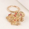 Crystal lucky frog with coin - keychainKeyrings