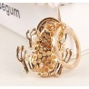 Crystal lucky frog with coin - keychainKeyrings