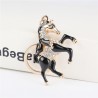 Black horse with crystal - keychainKeyrings