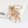 Black horse with crystal - keychainKeyrings