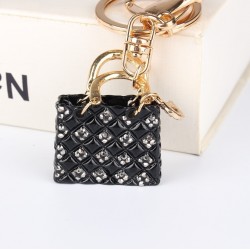 Bolsa preta de cristal - chaveiro