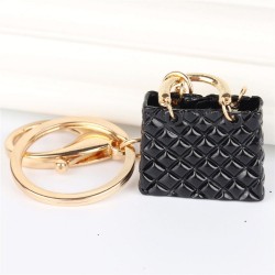 Bolsa preta de cristal - chaveiro
