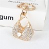 Crystal handbag with a heart - keychainKeyrings