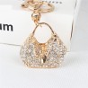 Crystal handbag with a heart - keychainKeyrings