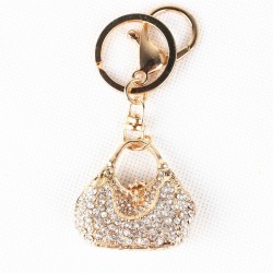 Crystal handbag with a heart - keychainKeyrings