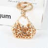 Crystal handbag with a heart - keychainKeyrings