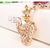 Gold crystal perfume bottle - keychainKeyrings