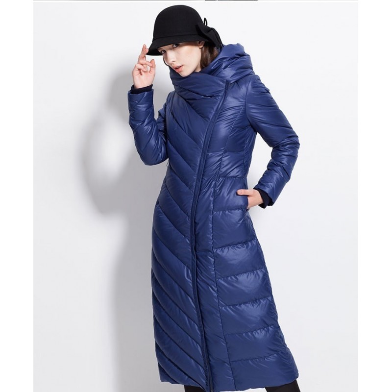Inverno impermeável casaco longo - jaqueta para baixo com capuz - mais tamanho