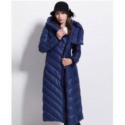 Inverno impermeável casaco longo - jaqueta para baixo com capuz - mais tamanho