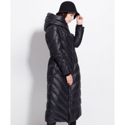Inverno impermeável casaco longo - jaqueta para baixo com capuz - mais tamanho