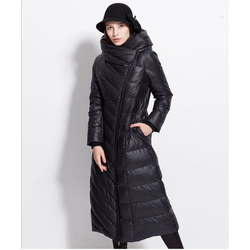 Inverno impermeável casaco longo - jaqueta para baixo com capuz - mais tamanho