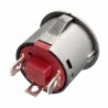 12V Interruptor momentâneo do botão do impulso do diodo emissor de luz de 22mm - à prova d'água - início do motor do carro - met