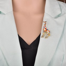 Enamel giraffe - elegant broochBrooches