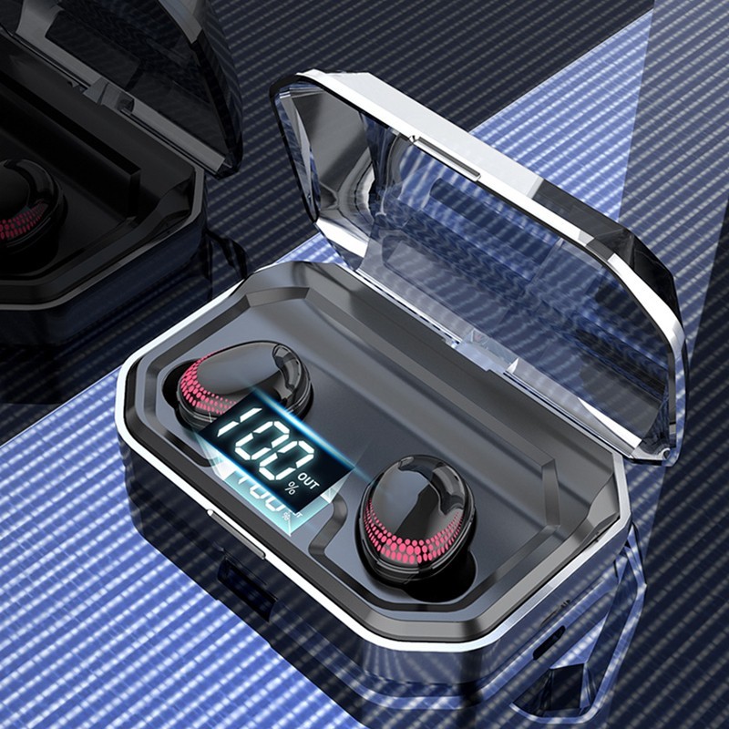 X10 - Bluetooth tws earbuds - LED display- fones de ouvido sem fio - 8D fone de ouvido estéreo com 3000m Ah caso de carregamento