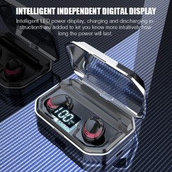 X10 - Bluetooth tws earbuds - LED display- fones de ouvido sem fio - 8D fone de ouvido estéreo com 3000m Ah caso de carregamento