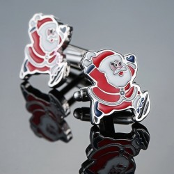 Cufflinks de Natal com Papai Noel