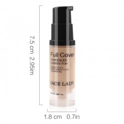 Cobertura completa - composição líquida do corretor - alisamento - base impermeável 6ml
