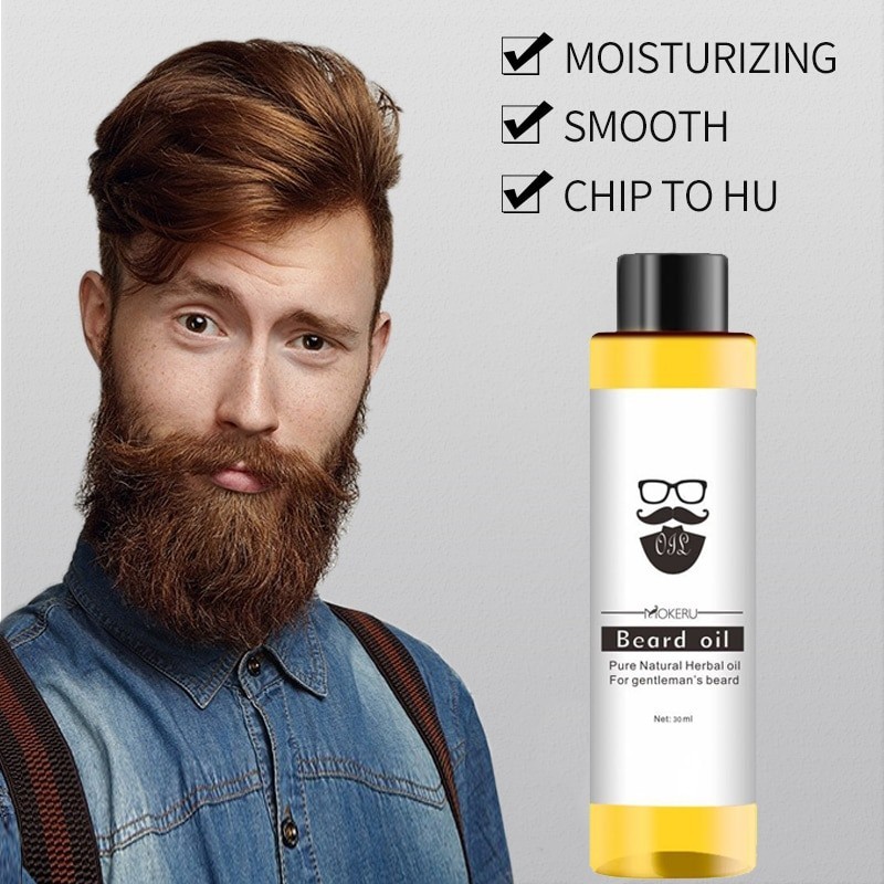 Óleo de barba orgânica - hidratante - alisamento - 30 ml