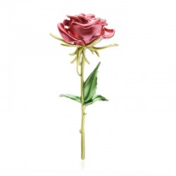 Broche elegante com uma rosa vermelha
