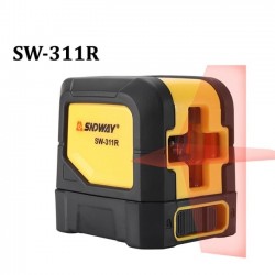 Sndway - laser auto nivelamento - feixe verde e vermelho - 2 linhas cruzadas - ferramenta de medição rotativa