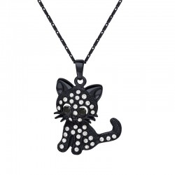 Crystal kitten - elegant necklaceNecklaces